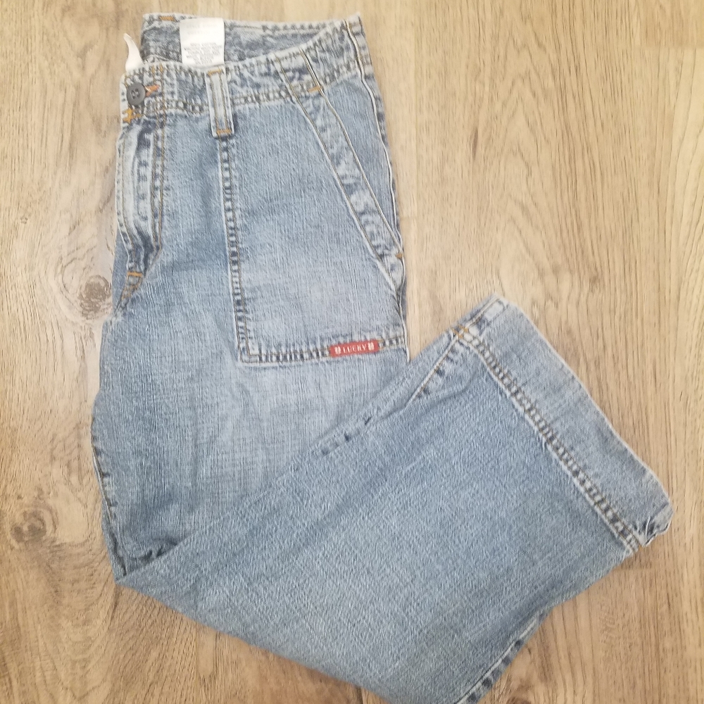 Vintage Lucky Brand army capri jeans